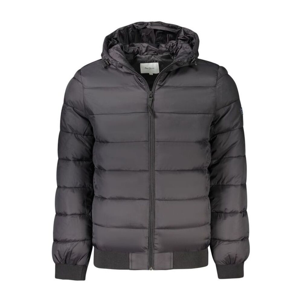 Pepe Jeans Black Polyamide Jackets & Men's Coat